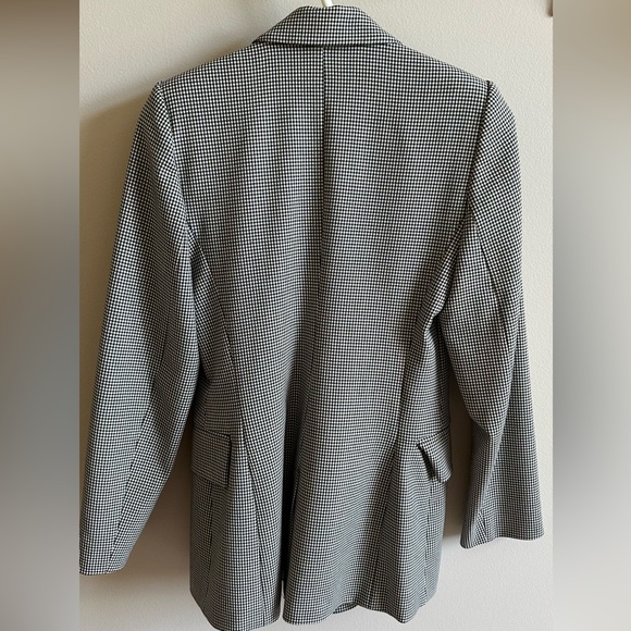 Zara Double-Breasted Houndstooth Blazer Size S - Picture 2 of 4